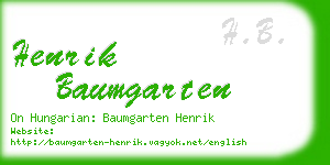 henrik baumgarten business card